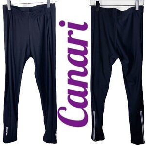 CANARI Women’s Fleece Lined Black Multi Sport Leggings,‎ Size Medium